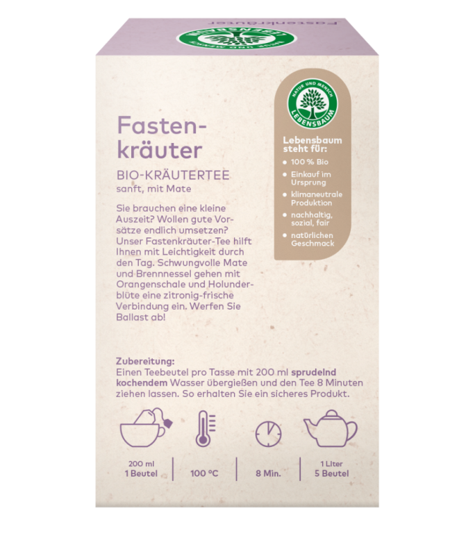 Fastenkräuter Tee bio